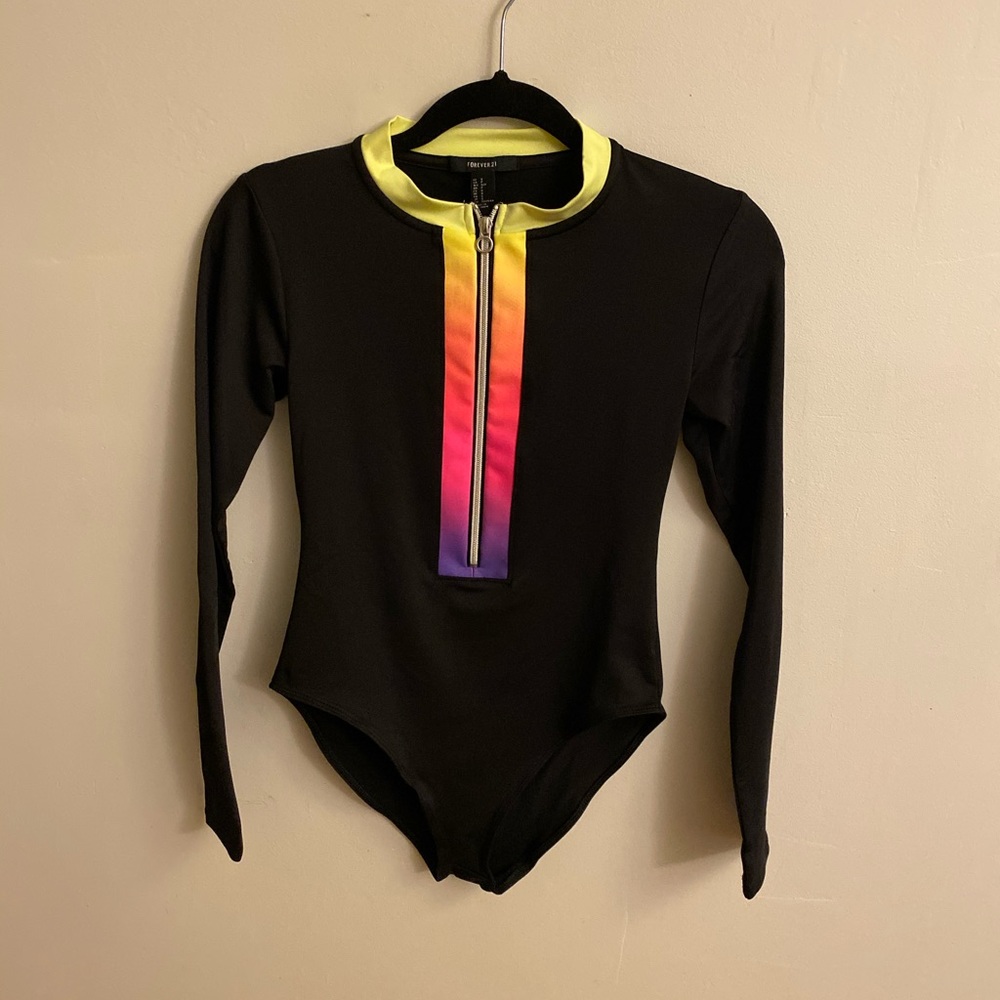 Athletic long sleeved body suit